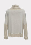 Jersey beige cuello alto de mujer