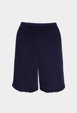 Bermudas crep azul marino