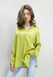 Blusa de Seda verde pistacho