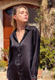 Blusa larga fluida en negro